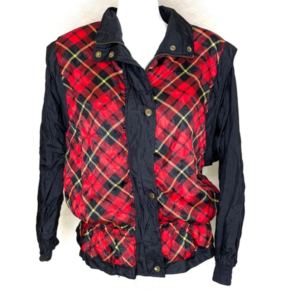 LAVON by CHEERFUL CORP VTG Plaid Wind Jacket - Picture 12 of 12